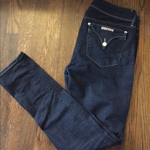 Hudson double-button skinny jeans