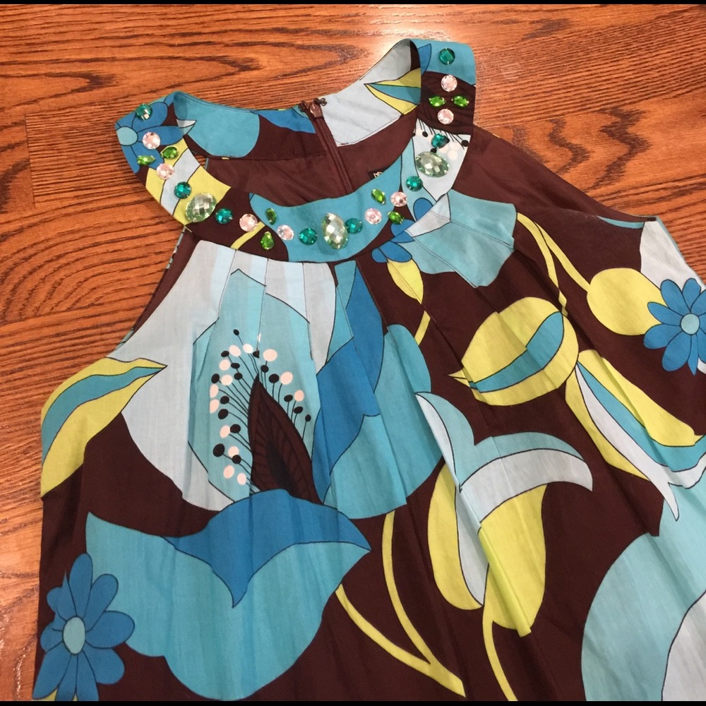 New directions jeweled neckline dress