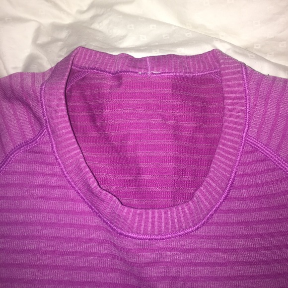 SOLD Lululemon Pink Striped Swiftly Tech LS - Picture 7 of 8