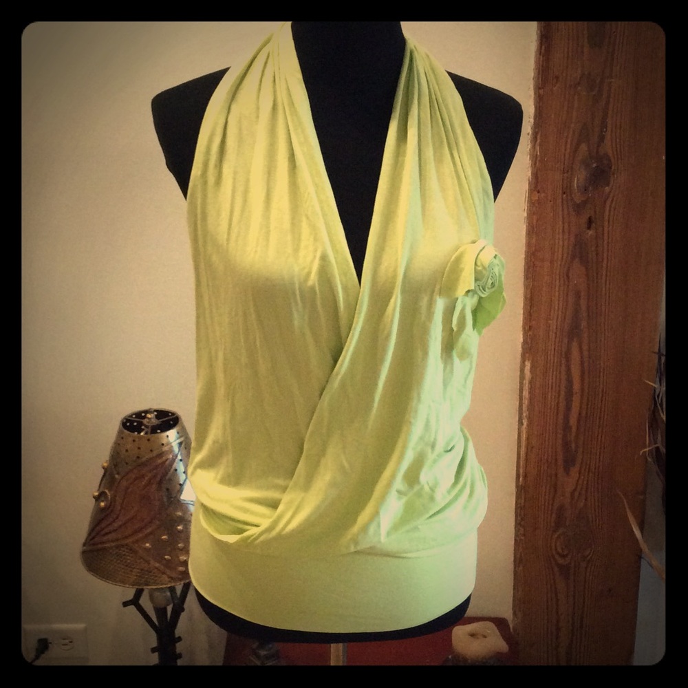 Diab'less Mint Grn Drop Back Cross Front Halter