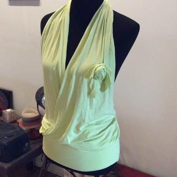 Diab'less Mint Grn Drop Back Cross Front Halter - Picture 2 of 4