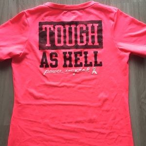 Under Armour hot pink breast cancer gym tshirt