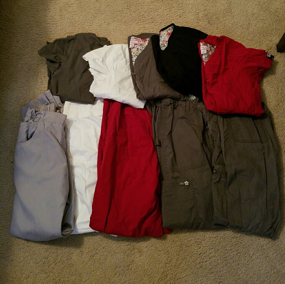 Koi Scrubs! Red set ONLY