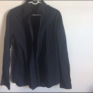 Men's Pinstripe Button-Up Shirt