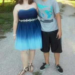 Blue Ombre Homecoming Dress!!
