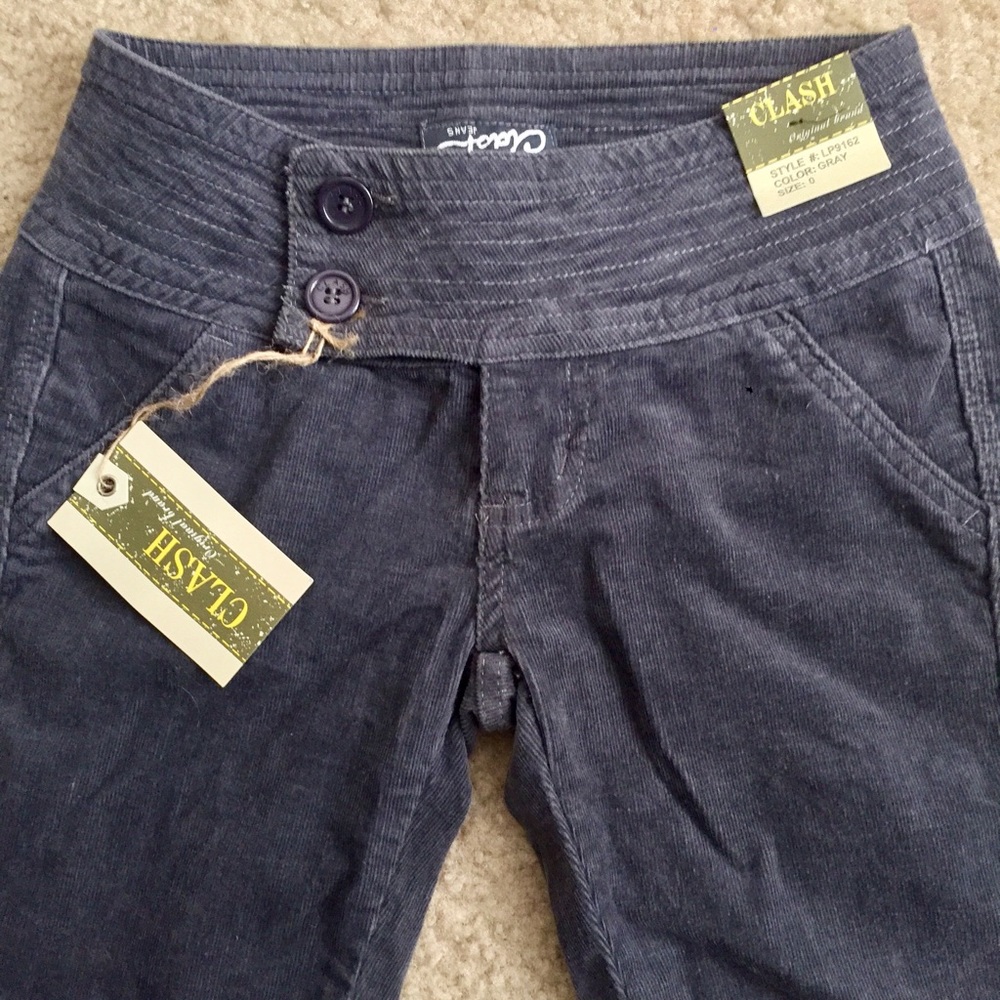 Charcoal Gray Boot Cut Cords