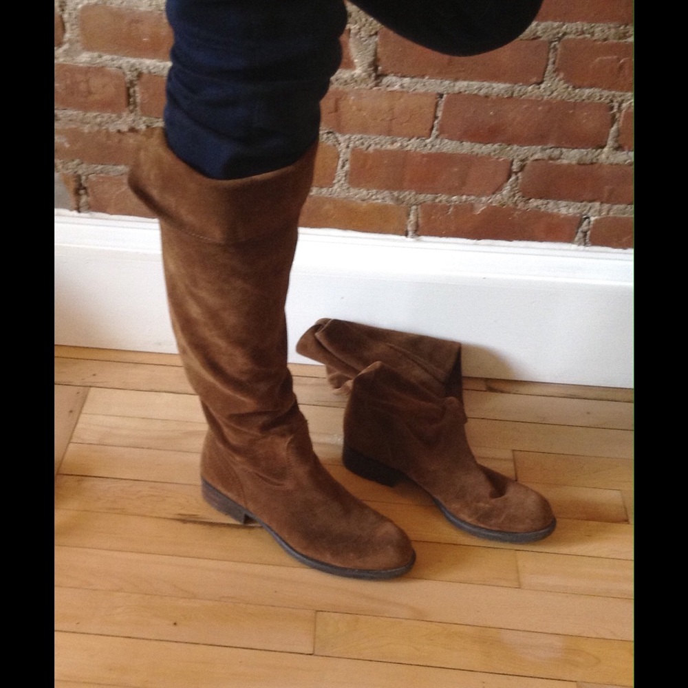 Franco Sarto suede brown tall boots
