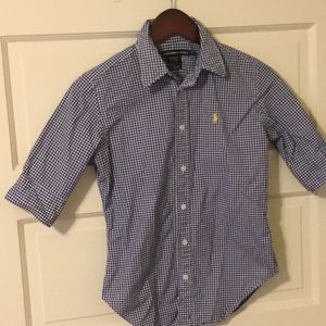Ralph Lauren Blue Check Button Down
