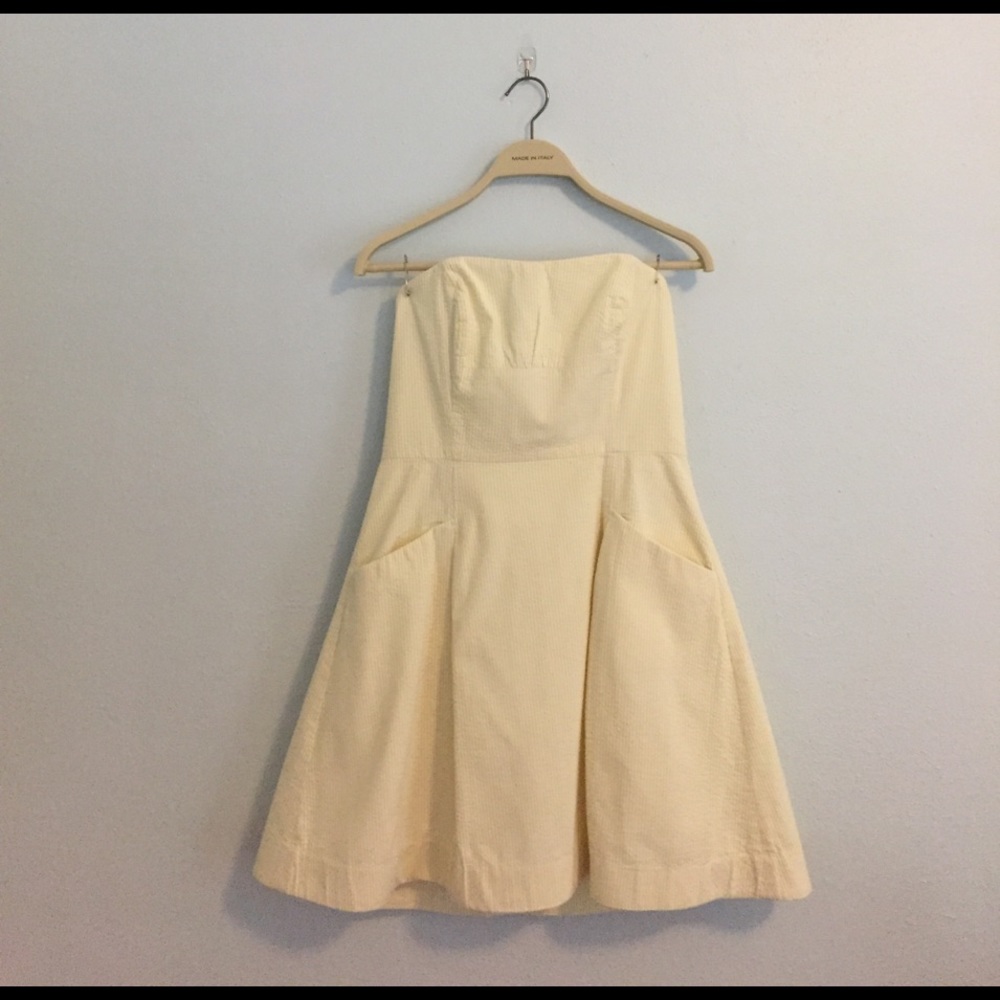 Lilly Pulitzer- Yellow and White Striped Dress.