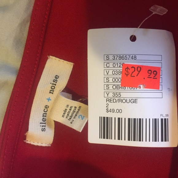 [SOLD] NWT Silence + Noise UO Red Skirt - Picture 2 of 3