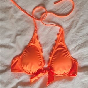 Victoria's Secret ruffle halter bikini top