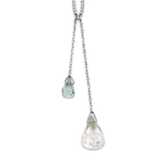 Swarovski necklace lunar crystal double drop