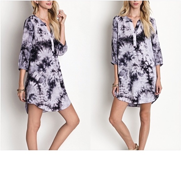 Boho Chic Tie Dye Tunic Slip Dress Small sold - Picture 5 of 5