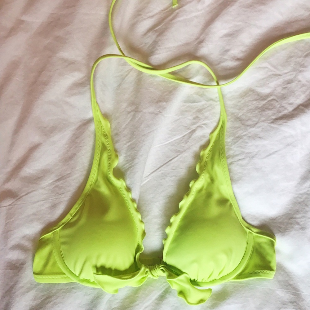 Victoria's Secret ruffle halter bikini top