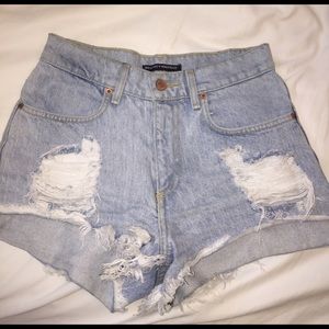 vintage high waisted distressed shorts