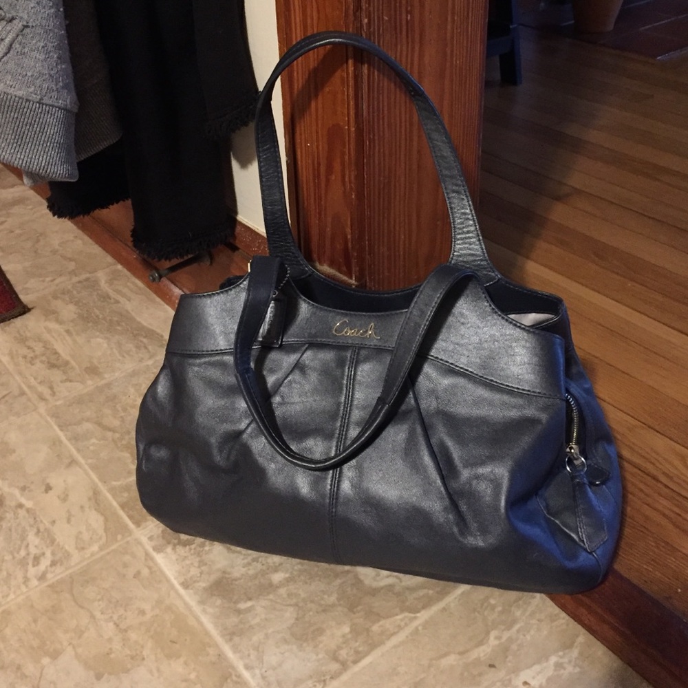 Blue Gray Coach Purse