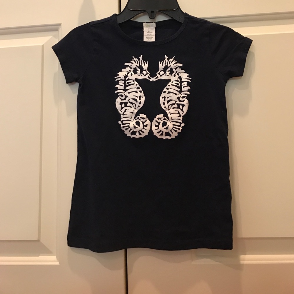Crewcuts Navy Blue Seahorse Tee Shirt