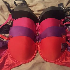 Sofra 5-Pack Lined Demi Bras 34C