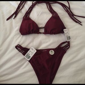 NWT Maroon Forever 21 Bikini Set