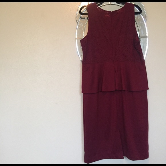 The Limited Red Peplum Dress - Picture 2 of 4