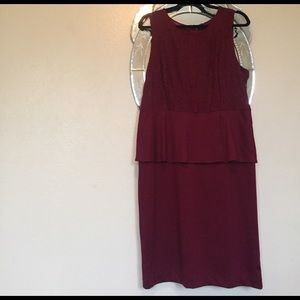 The Limited Red Peplum Dress