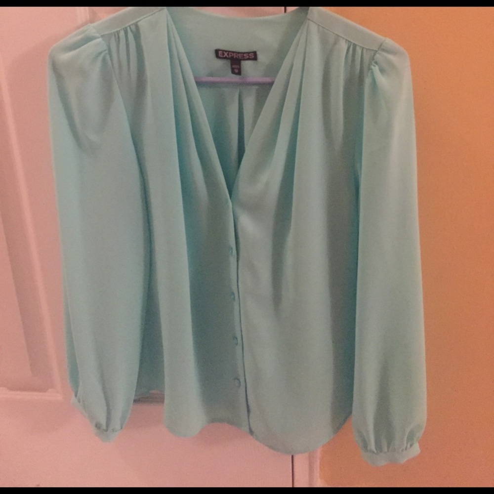 Express chiffon button down top XS