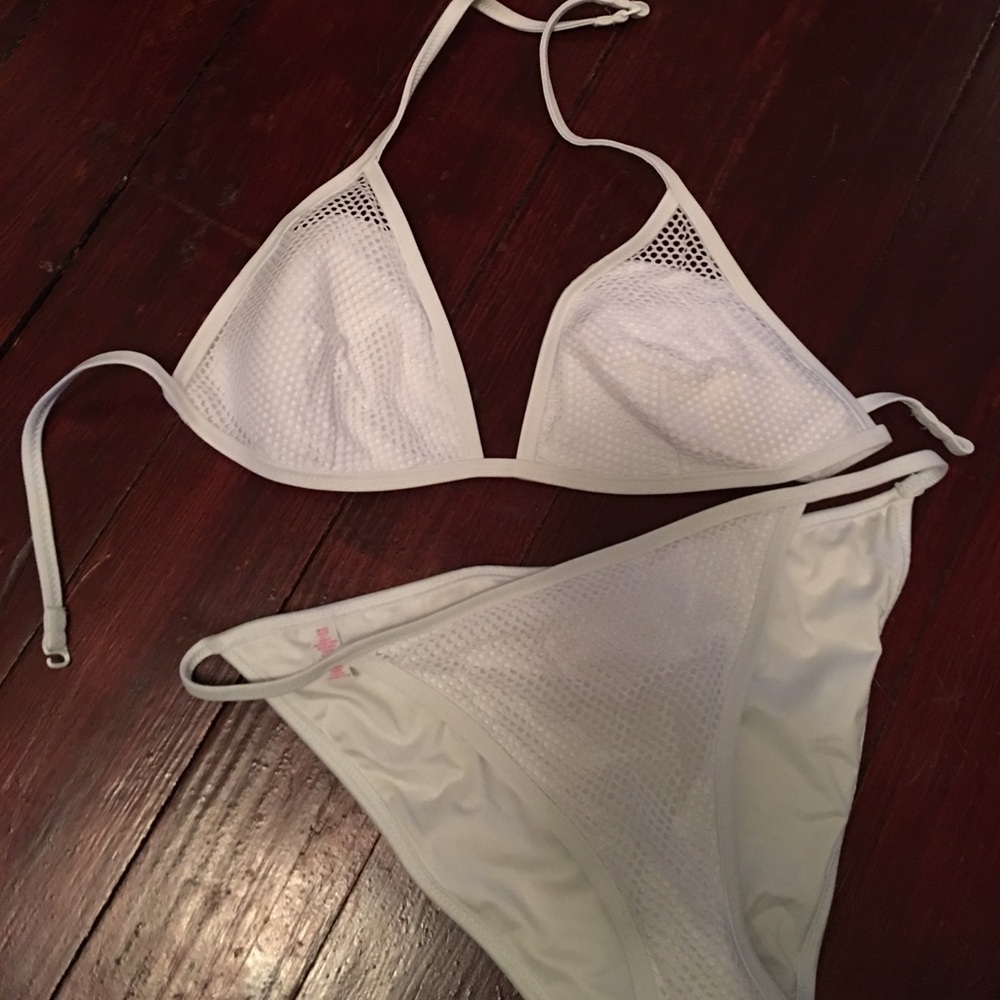 White mesh bikini