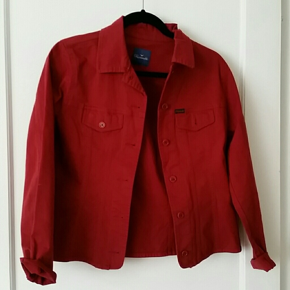 Faconnable Red Jean Jacket