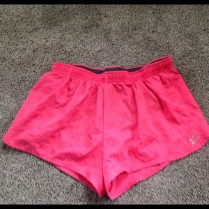 Mizuno pink running shorts