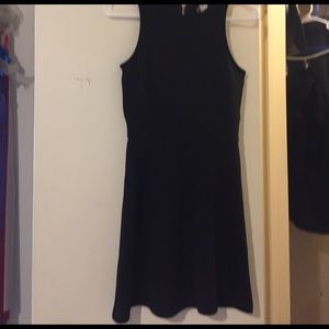 Black Cutout Skater Dress