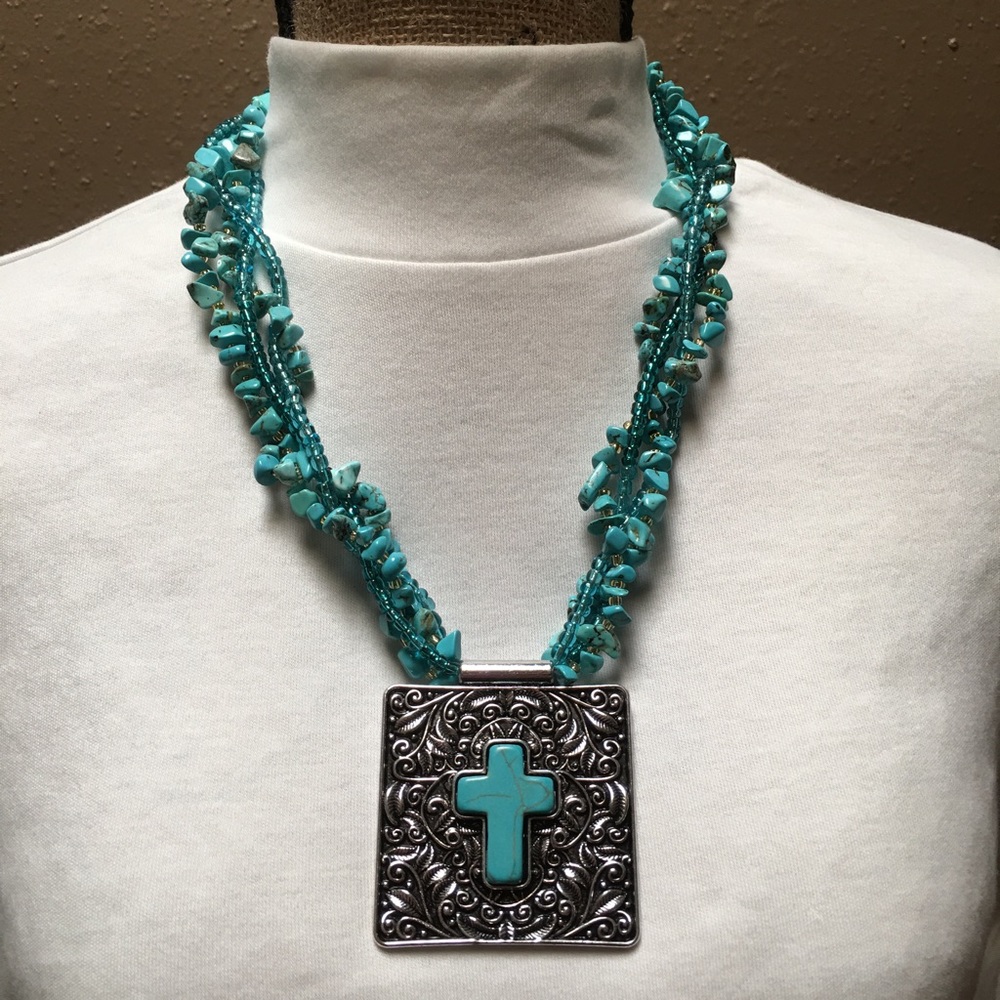 Squared Turquoise Necklace