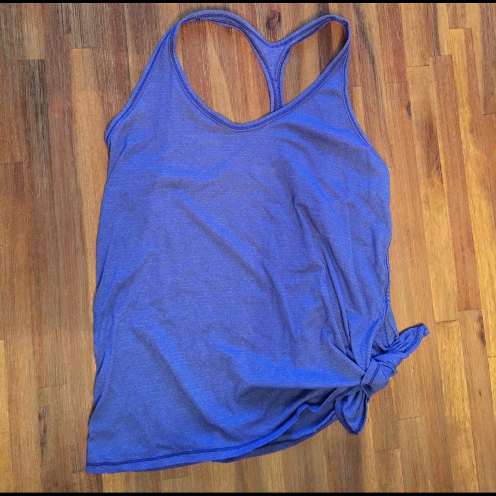 Heathered Blue Tie Up tank
