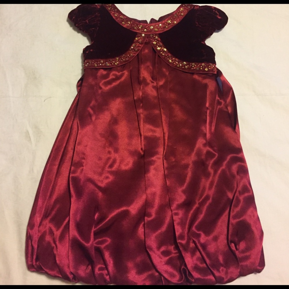 Beautiful 100% silk and velvet bubble dress
