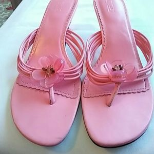Cute Pink Strappy Thong Sandals