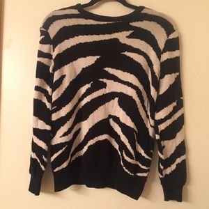 Forever 21 zebra pattern sweater