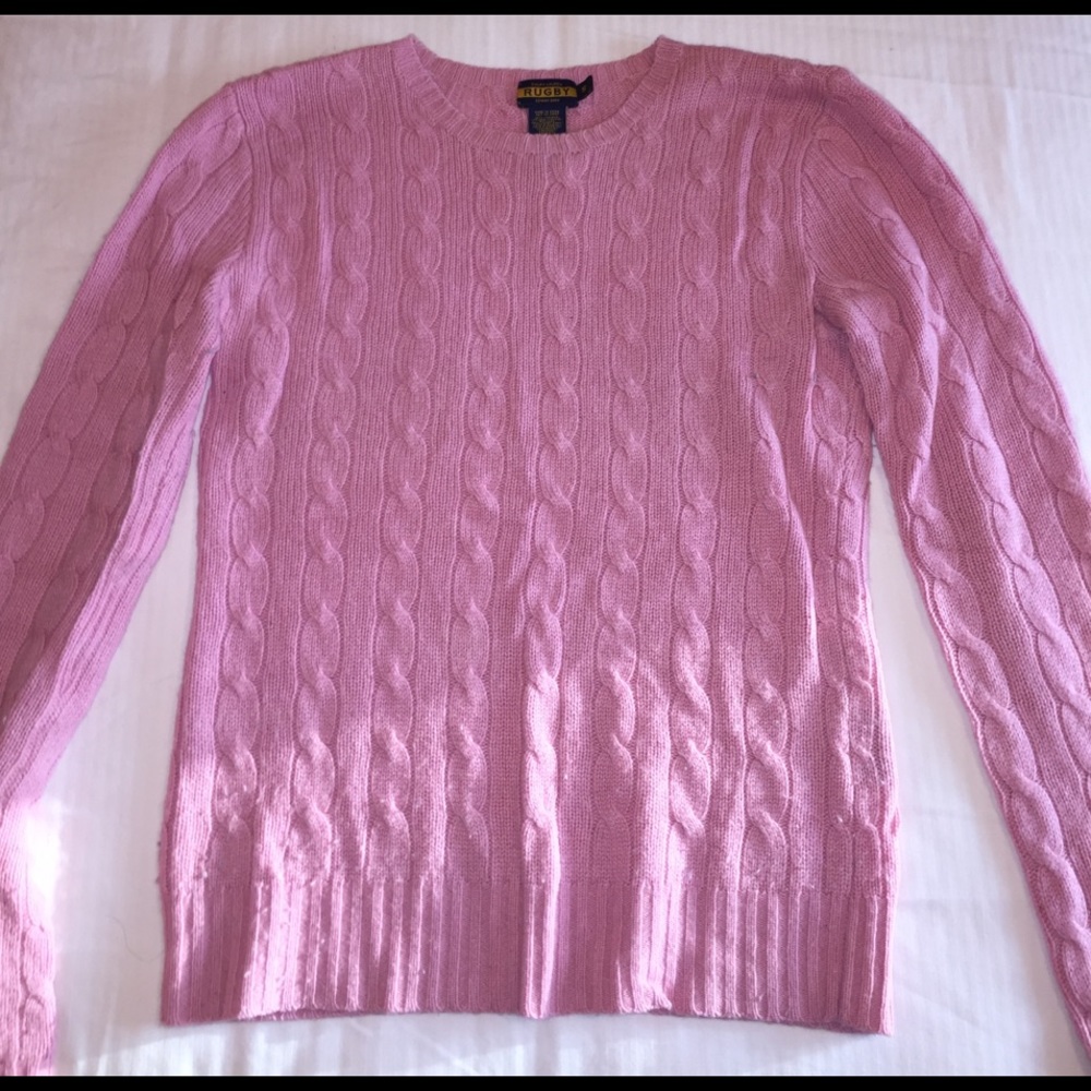 Cashmere Ralph Lauren Rugby Cable Knit Sweater