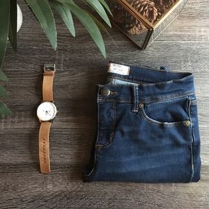 • Free People Dark Blue Wash Audrey Hepburn style•