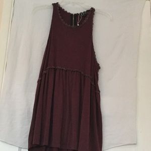 Long sleeveless boho top or midi dress