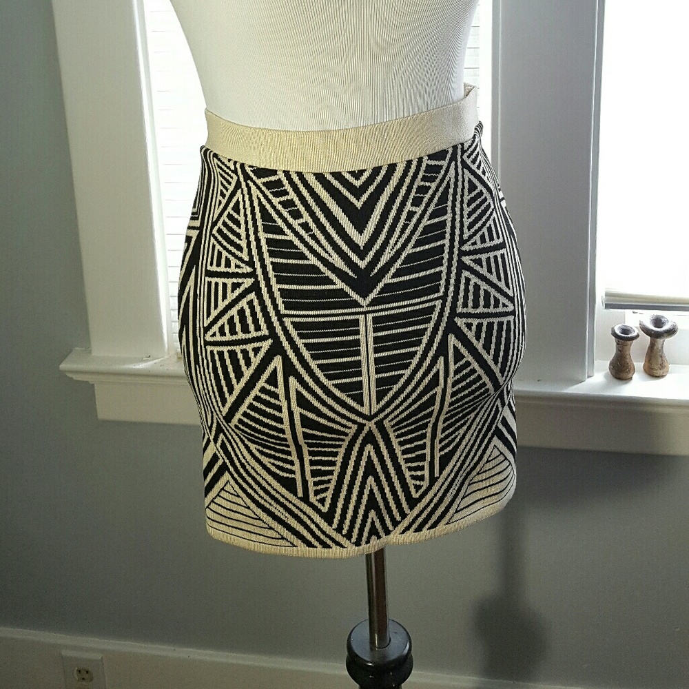 Forever 21 geometric sweater skirt