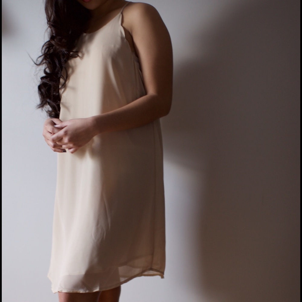 Shift dress with Scallop detail