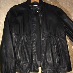 Vince Black Leather Jacket  Sz. M