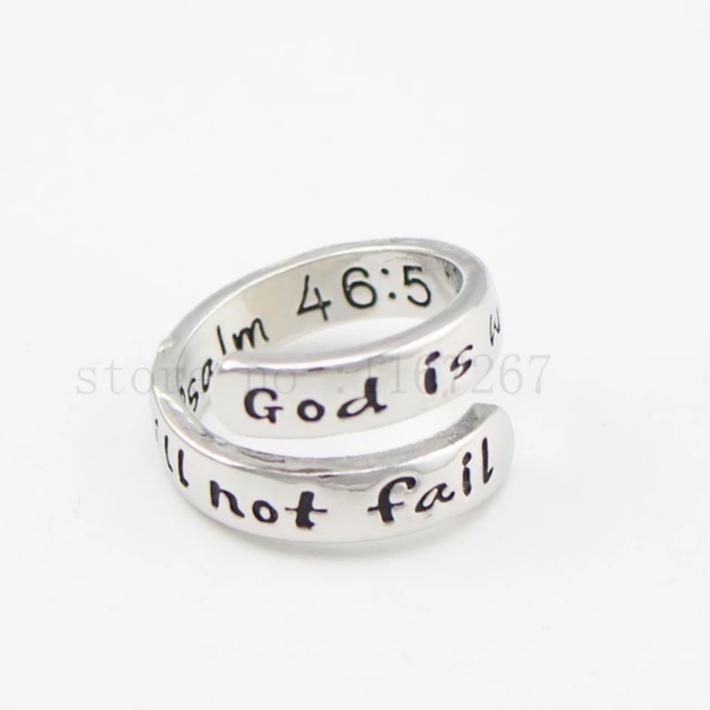 Psalm 46:5 adjustable ring