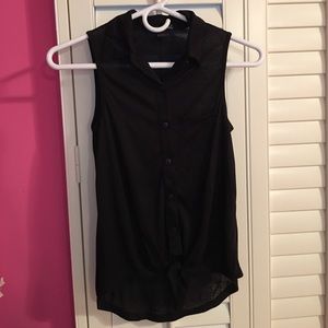 Black Button Up Tank