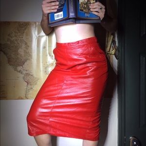 Vintage leather skirt