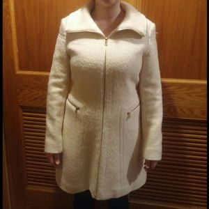 White wool coat