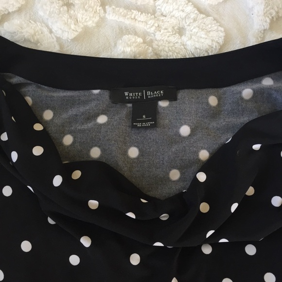 Pretty Black Dress with White Polka Dots - Picture 3 of 3