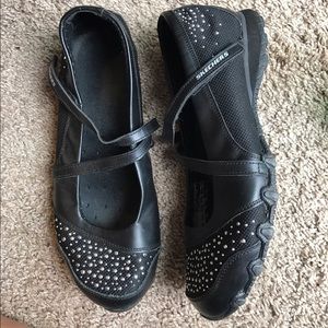 Skechers slip ons with rhinestones
