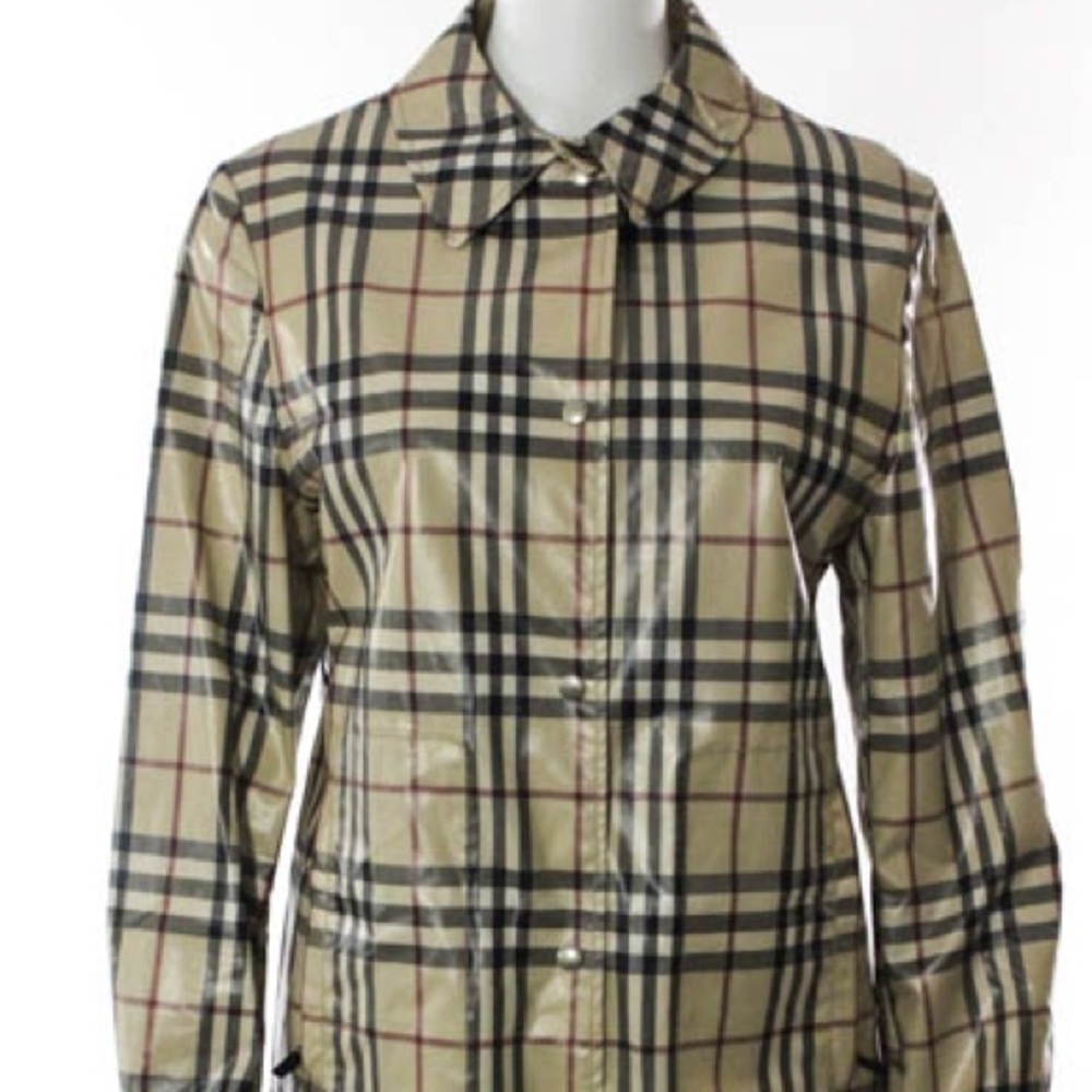 Burberry nova check rain coat