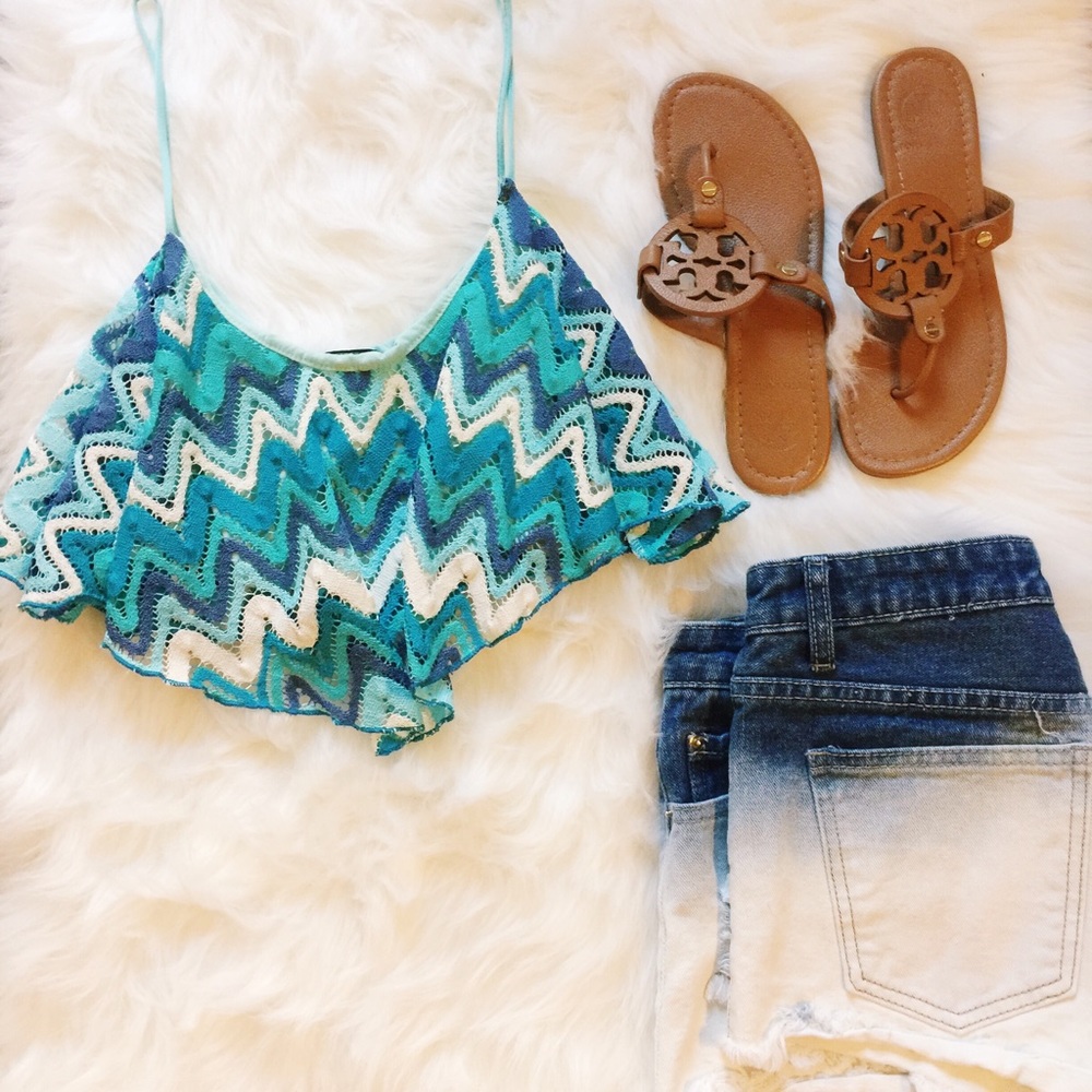 Mint/Turquoise Crop Top