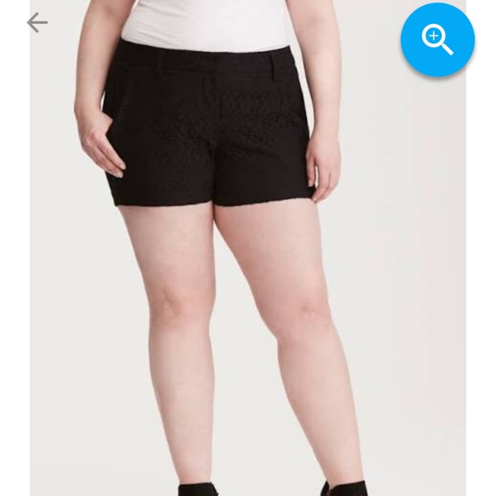 Black lace shorts